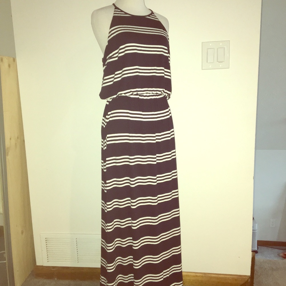 Ann Taylor Loft NEW sleeveless striped maxi M